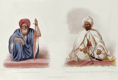 Melik Nussr Ed Deen e Sheakh Sayd, capo della tribù Ababde, illustrazione da Travels in Ethiopia di G.A. Hoskins da L. after Bandoni